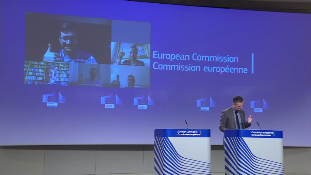 "Midday-Briefing" der EU-Kommission in Corona-Zeiten, 17. März 2020