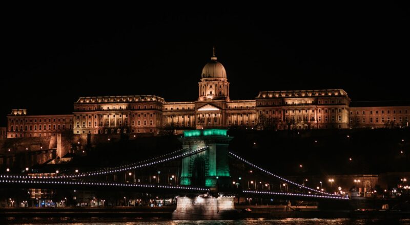 photo of bridge during night time